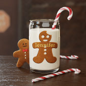 Schattigee Gingerbread Man Cookie Christmas Can Gl Blikvorm Glas
