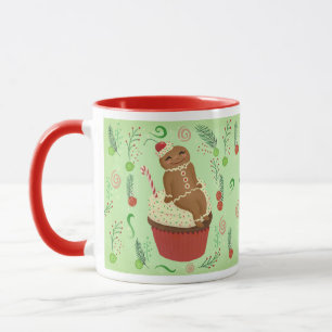 Schattigee Gingerbread Man Groene Mok