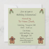 Schattigee Gingerbread Man kerstfeest Kaart (Achterkant)