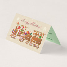 Schattigee Gingerbread Xmas Train en Airplane Cart