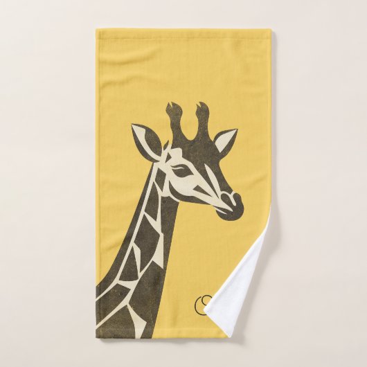 Schattigee giraf hoofd decoratie bad handdoek (Handdoek)