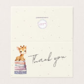 Schattigee Giraffe Baby Dank u Kaart (Buitenkant ongevouwen)