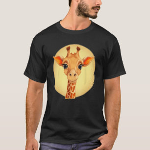 Schattigee Giraffe Baby Gezicht T-shirt