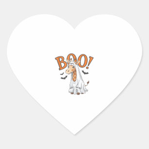 Schattigee Giraffe Boo Halloween Kostuum Zoo Lover Hart Sticker
