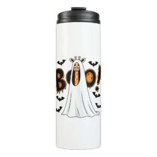 Schattigee Giraffe Boo Halloween Kostuum Zoo Lover Thermosbeker