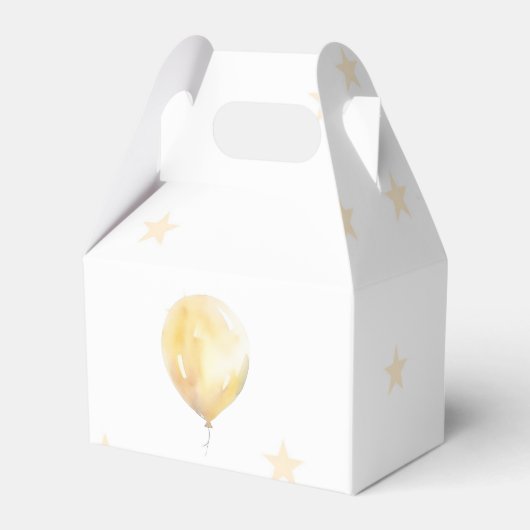 Schattigee Giraffe Cake Balloon 1st. verjaardagsfe Bedankdoosjes (Achterkant)