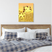 Schattigee Giraffe Canvas Print (Insitu (Slaapkamer))
