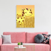 Schattigee Giraffe Canvas Print (Insitu (Woonkamer))