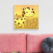 Schattigee Giraffe Canvas Print (Insitu (Woonkamer))