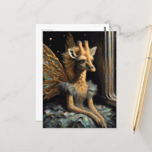 Schattigee Giraffe Fairy Briefkaart