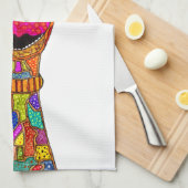 Schattigee Giraffe Floral Crown Keukenhanddoek (Quarter Fold)