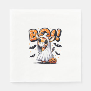 Schattigee Giraffe Ghost Boo Halloween Kostuum Zoo Servet
