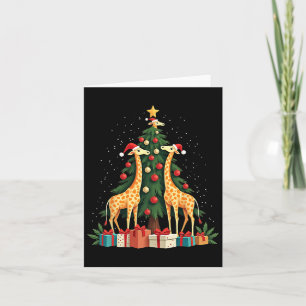 Schattigee Giraffe Kerstboom Giraffe Lovers Xmas H Kaart