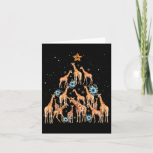 Schattigee Giraffe Kerstboom Giraffe Lovers Xmas H Kaart