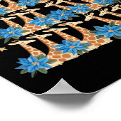 Schattigee Giraffe Kerstboom Giraffe Lovers Xmas H Poster (Hoek)