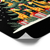 Schattigee Giraffe Kerstboom Giraffe Lovers Xmas H Poster (Hoek)