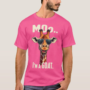 Schattigee Giraffe Lover Moo Ik ben een geitenzonn T-shirt