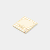 Schattigee Giraffe Pastel Oranje Gingham Pattern Post-it® Notes (Schuin)
