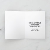 Schattigee Giraffe Peeking Verjaardag Kaart (Binnen)