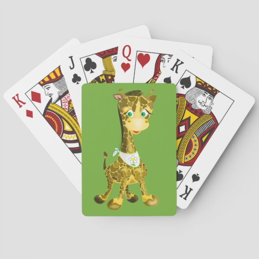 Schattigee Giraffe speelkaarten (Achterkant)