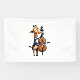 Schattigee Giraffe spelen cello Giraffes Musicus M Spandoek