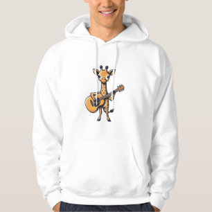 Schattigee Giraffe spelen gitaar Giraffes Muzikant Hoodie