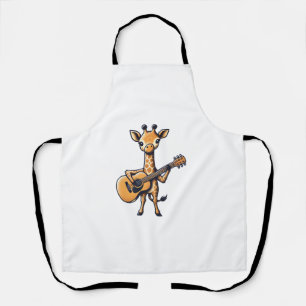 Schattigee Giraffe spelen gitaar Giraffes Muzikant Schort