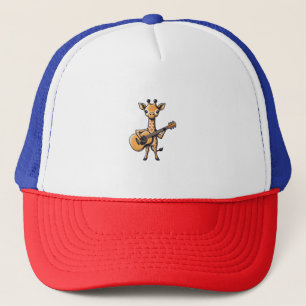 Schattigee Giraffe spelen gitaar Giraffes Muzikant Trucker Pet