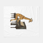 Schattigee Giraffe Spelen Piano Giraffes Musicus M Fleece Deken (Voorkant (Horizontaal))
