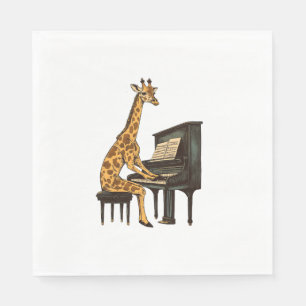 Schattigee Giraffe Spelen Piano Giraffes Musicus M Servet