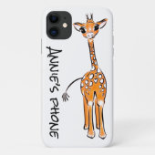 Schattigee Giraffe tekening Case-Mate iPhone Case (Achterkant)