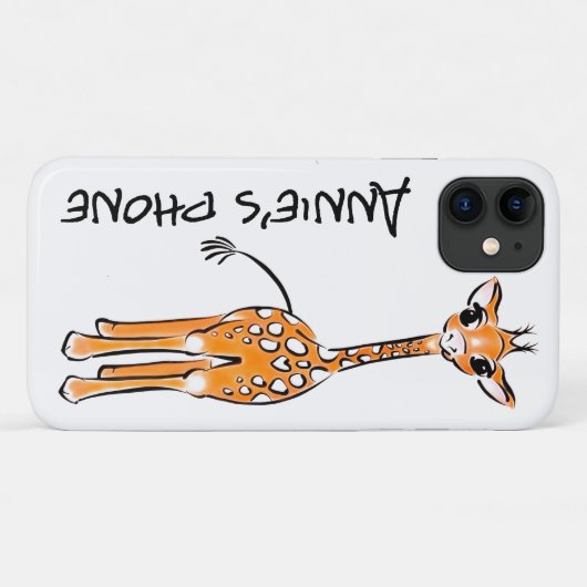 Schattigee Giraffe tekening Case-Mate iPhone Case (Achterkant (horizontaal))