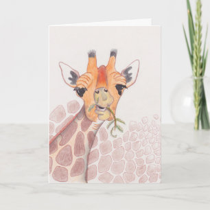 Schattigee Giraffe tekening Kaart