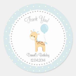 Schattigee Giraffe Verjaardag Sticker
