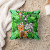 Schattigee giraffe zebra tijger oerwoud vrienden kussen (Deken)