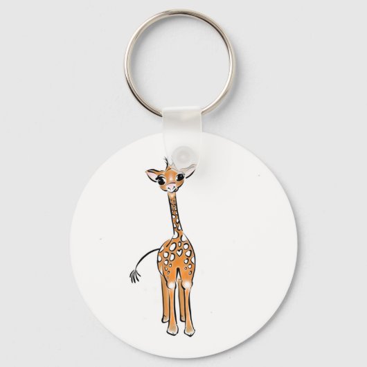 Schattigee giraffentekening sleutelhanger (Voorkant)