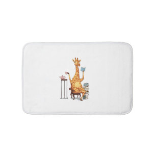 Schattigee Giraffes, boeken en theekado Badmat
