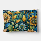 Schattigee Girly Blue Zonnebloem Tuin Abstracte Ku Etui (Achterkant)