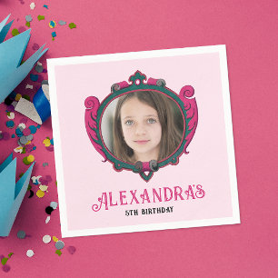 Schattigee Girly Blush Pink Royal Princess Foto Servet