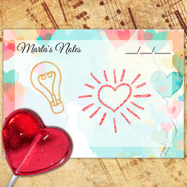 Schattigee Girly Hartballonnen 4" x 3" Post-it® Notes