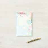 Schattigee Girly Hartballonnen 4" x 6" Post-it® Notes (Op bureau)