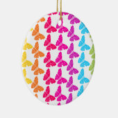 Schattigee Girly Kleurrijke Regenboog Vlinderpatro Keramisch Ornament (Rechts)