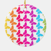 Schattigee Girly Kleurrijke Regenboog Vlinderpatro Keramisch Ornament (Achterkant)