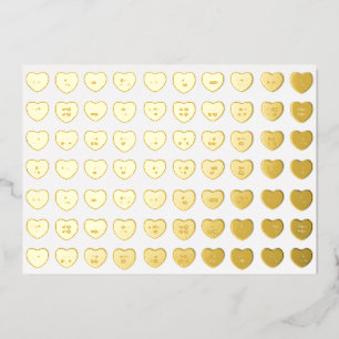 Schattigee girly leuk aangepaste conversatie snoep folie feestdagenkaart