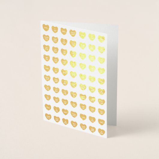 Schattigee girly leuk aangepaste conversatie snoep folie kaarten (Voorkant)