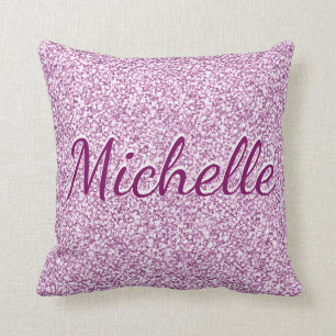 Schattigee Girly Monogram Roze Sparkle Kussen