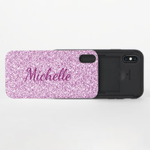 Schattigee Girly Monogram Roze Sparkle Telefoonhoe