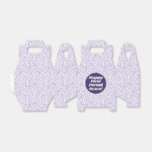 Schattigee Girly Paarse Tampon Pattern Eerste Peri Bedankdoosjes (Uitgevouwen)