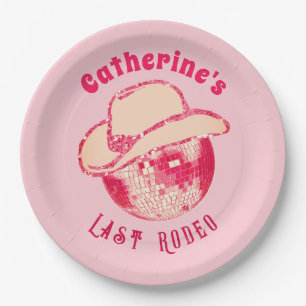 Schattigee Girly Pink Glitter Disco Cowgirl Papieren Bordje