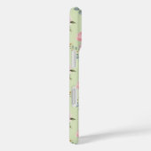 Schattigee Girly Sage Groen Roze Bloemen Gepersona Case-Mate iPhone Case (Achterkant / Rechts)